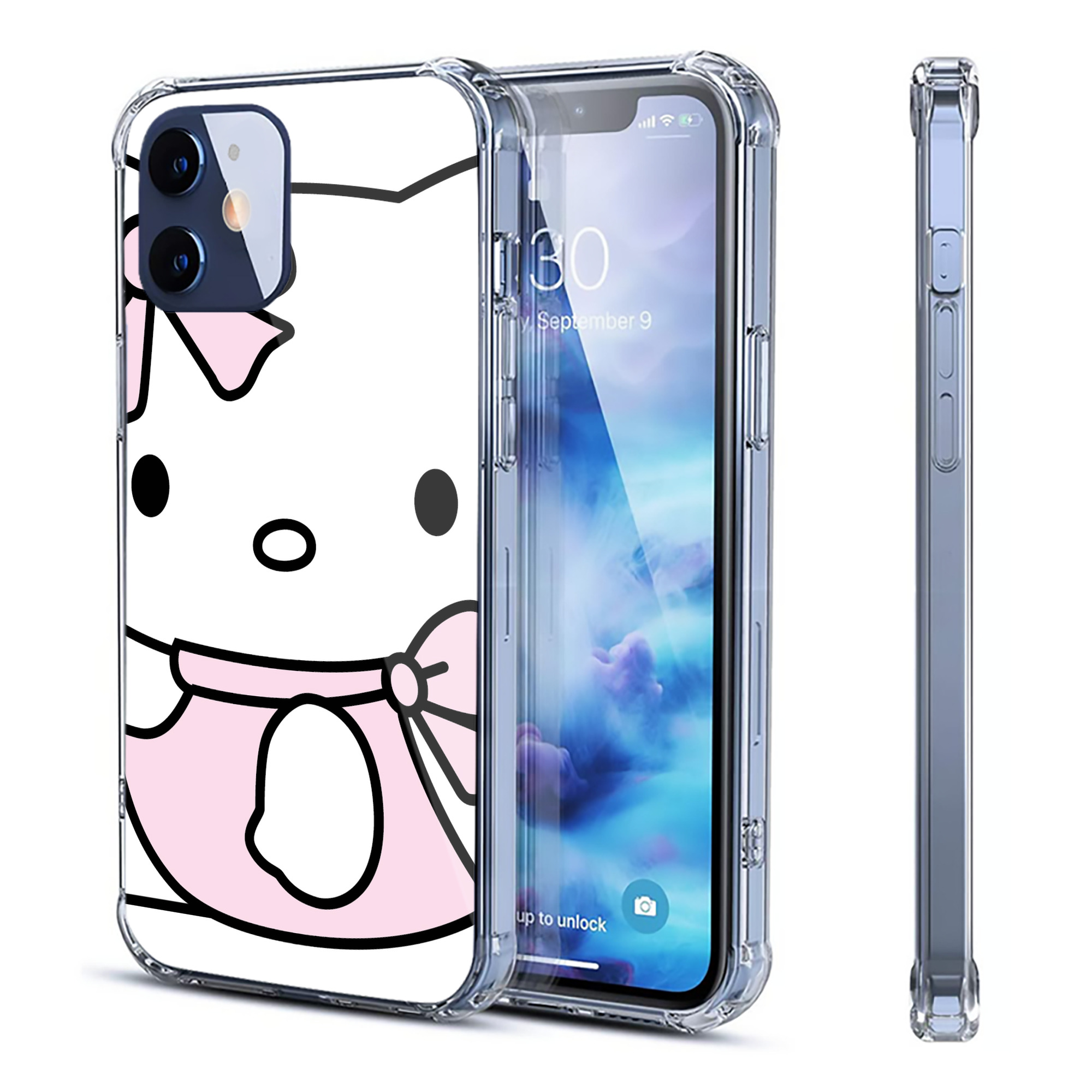 （画像用） Hello Kitty ハローキティ 【iPhone 12シリーズ対応】透明スマホケース（クリアソフトケース）